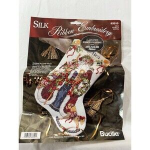 Bucilla OLD WORLD SANTA Silk Ribbon Embroidery Kit #83310 • L. Gillum Design
